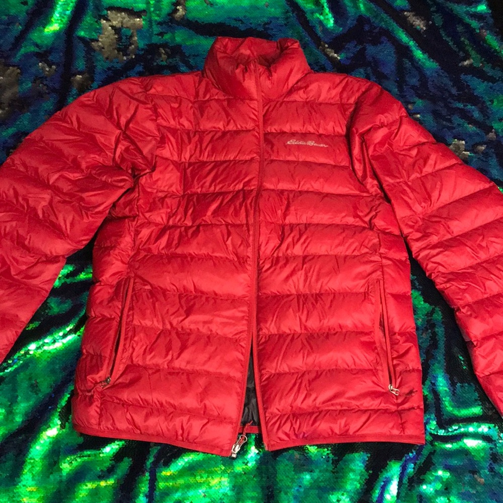 Down feather coat